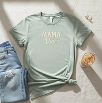 Load image into Gallery viewer, Mama Vibes Tee – Comfort Colors® Bay Green Mom Shirt