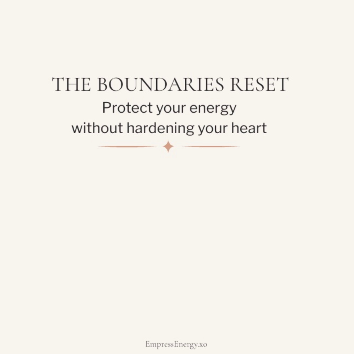 The Boundaries Reset